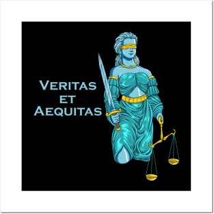 Veritas et Aequitas - Goddess Lady Justice Posters and Art